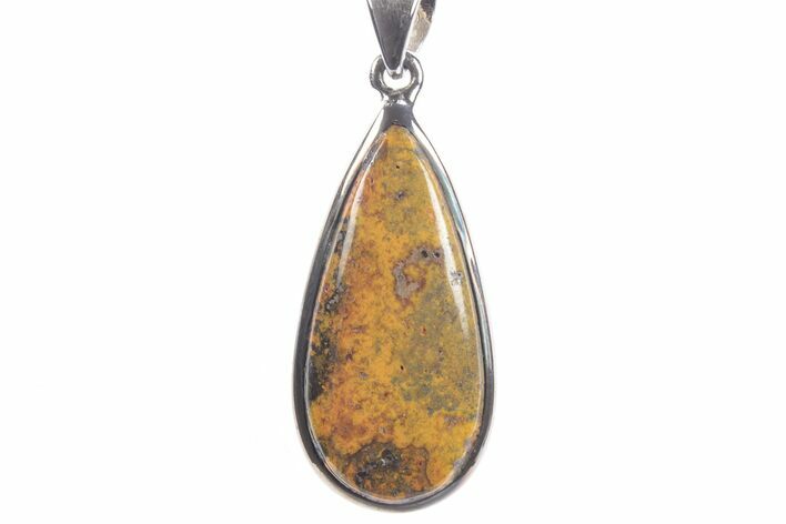 Bumblebee Jasper Pendant (Necklace) - Sterling Silver #241237